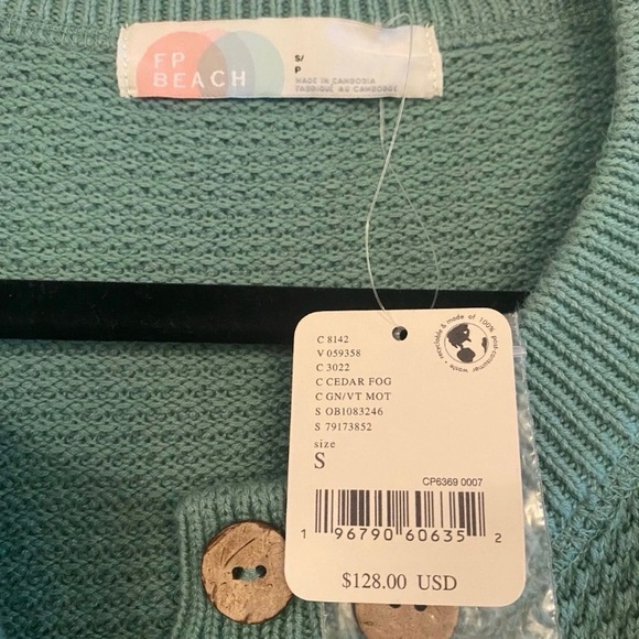 FREE PEOPLE Beach | Hailee Sweater Size Small NEW with Tags100% Cotton - Picture 2 of 2